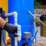 An,Artesian,Well,System,Pump,House,Is,Being,Connected,To