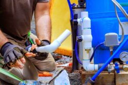 Plumber,Assembling,Connection,For,Water,Well,To,Household,Water,System