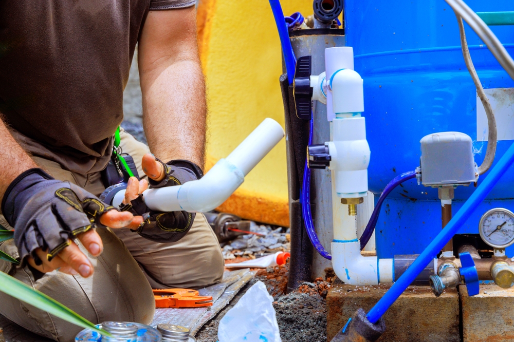 Plumber,Assembling,Connection,For,Water,Well,To,Household,Water,System